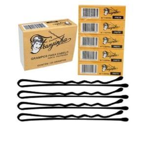 Grampo de cabelo Nº5 com 100 unidades - Preto